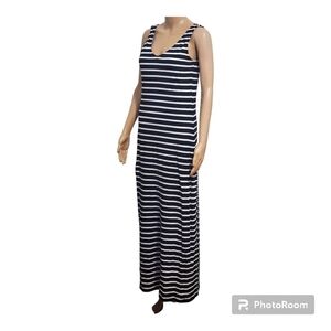 ONLY V-Neck Stripes Print Maxi Dress